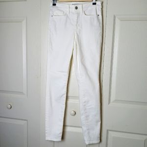 Athleta White Jeans Size 0 High Waist Skinny Stretch Denim